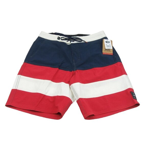 Vans Era USA Striped Panel Boardshort Swim Trunks Men's Size 30 NEW - Picture 1 of 12